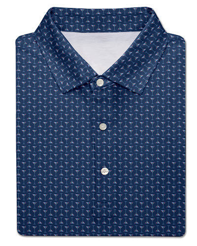 Barron Performance Polo NAVY / LUXE BLUE Flat