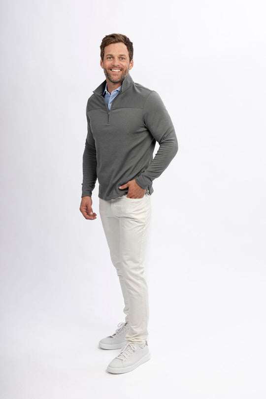 woolen-fleece-quarter-zip - Model