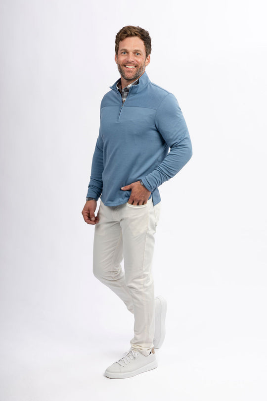 woolen-fleece-quarter-zip - Model